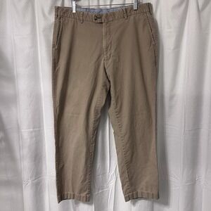Peter Millar Pants Mens 36 x 26 Tan Brown Straight Cotton Chino Khaki Money READ